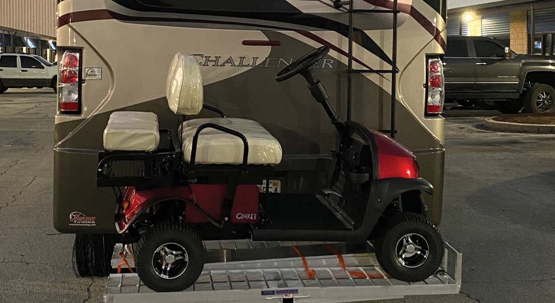 2022-RX5-cricket-mini-golf-cart-fits-on-hauler-rack-rv-coach